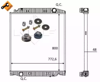 WILMINK GROUP wg1722963 -  Радиатор, охлаждение двигателя
